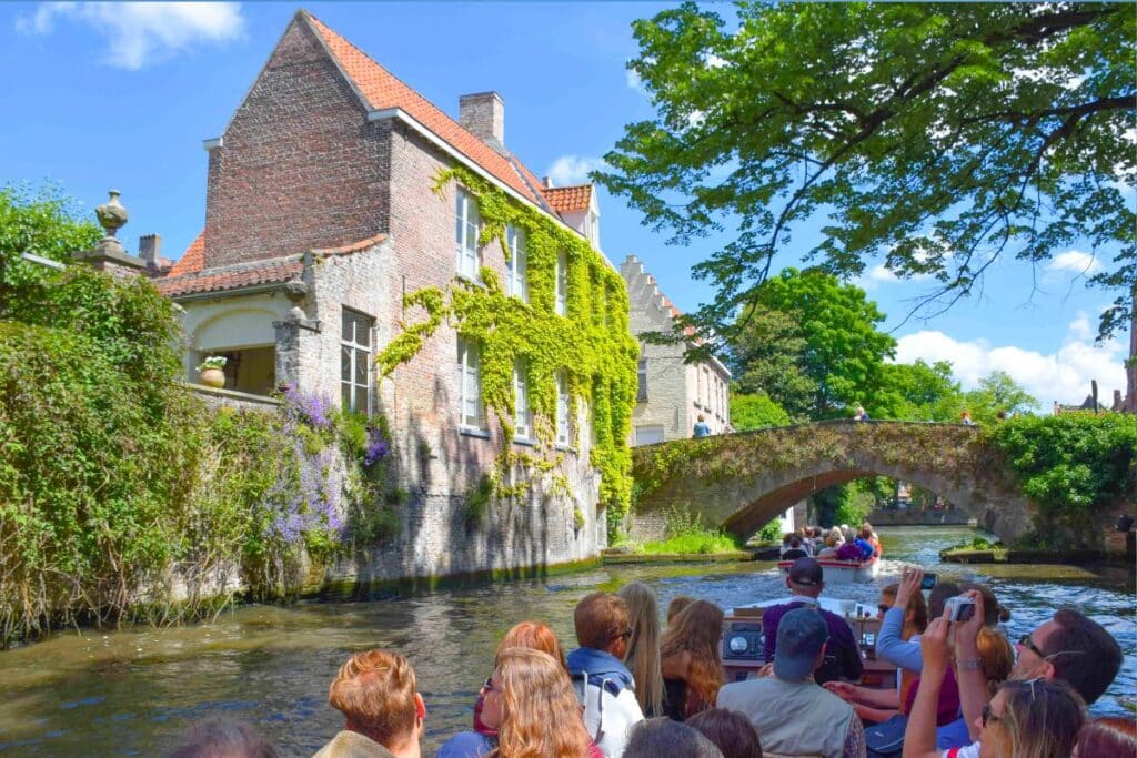 A canal cruise in Bruges
