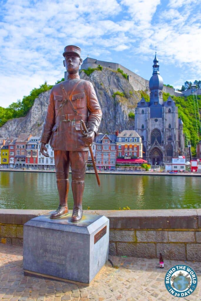 Dinant Belgium Charles de Gaulle Statue