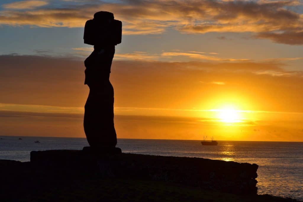 Easter Island Moai Sunset