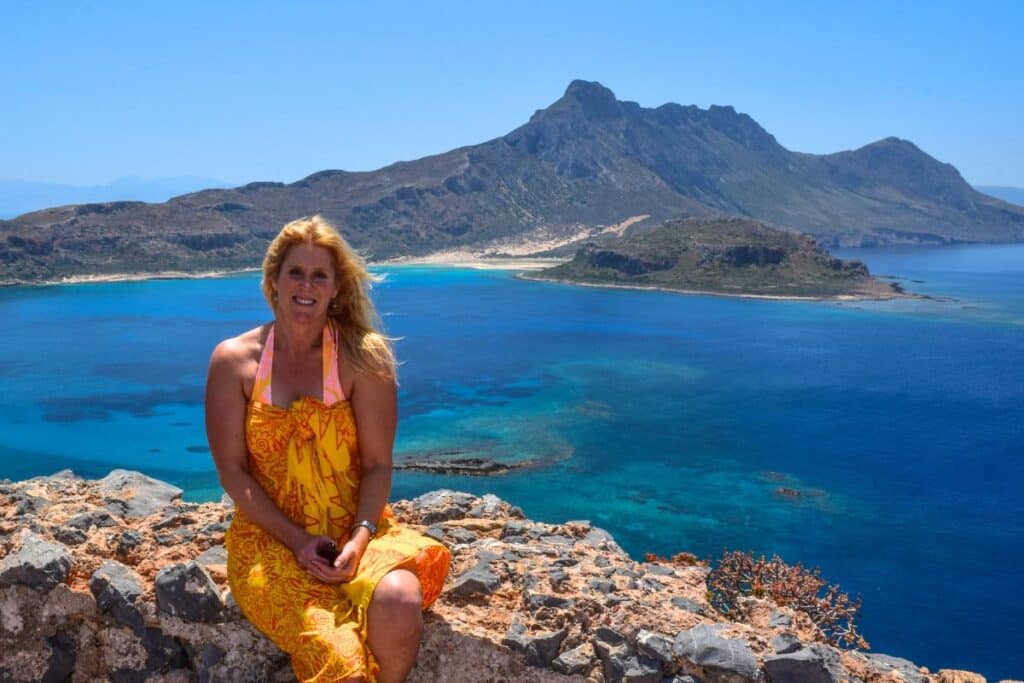 Views from the Gramvousa fortress with Balos in the distance