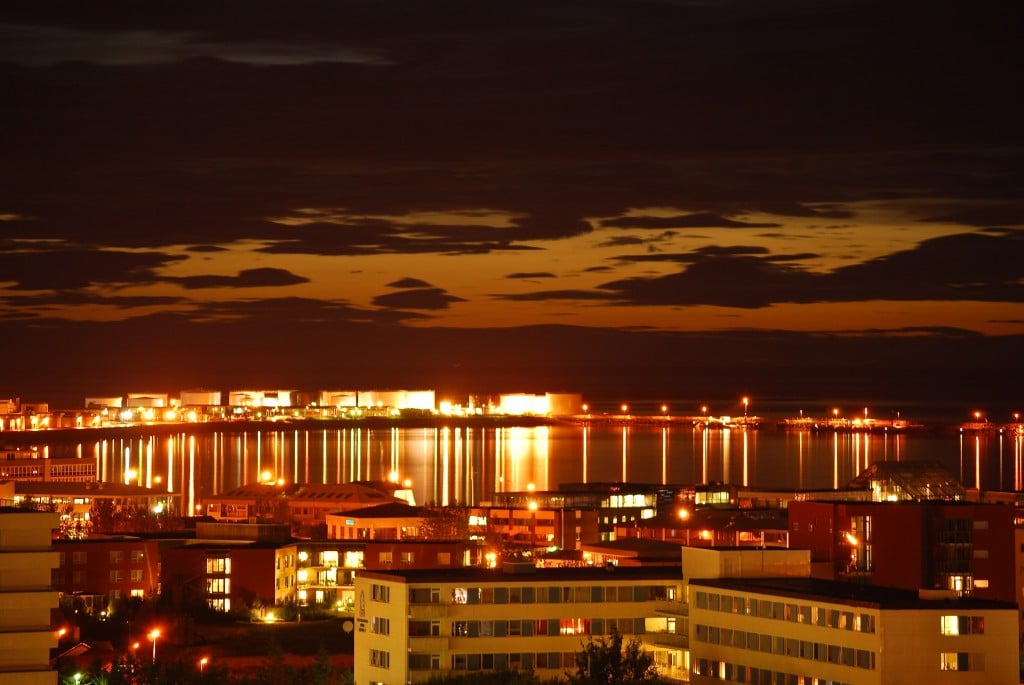 Sunset Reykjavik Iceland