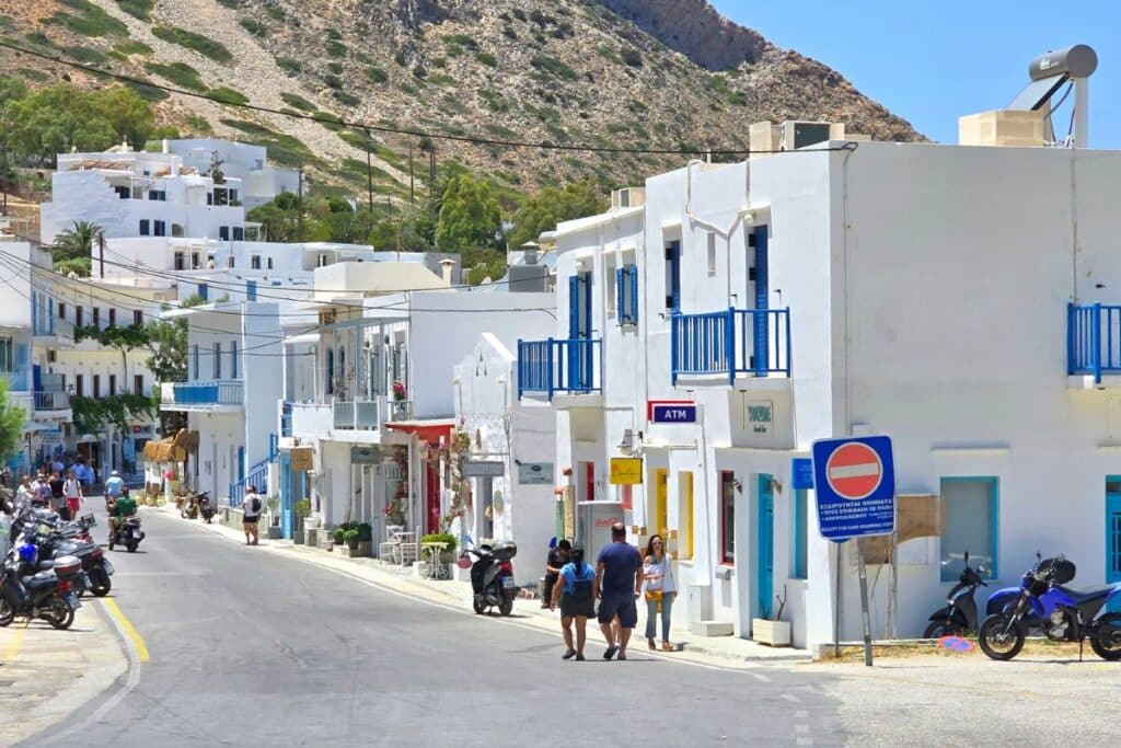 The main street in Kamares, Sifnos