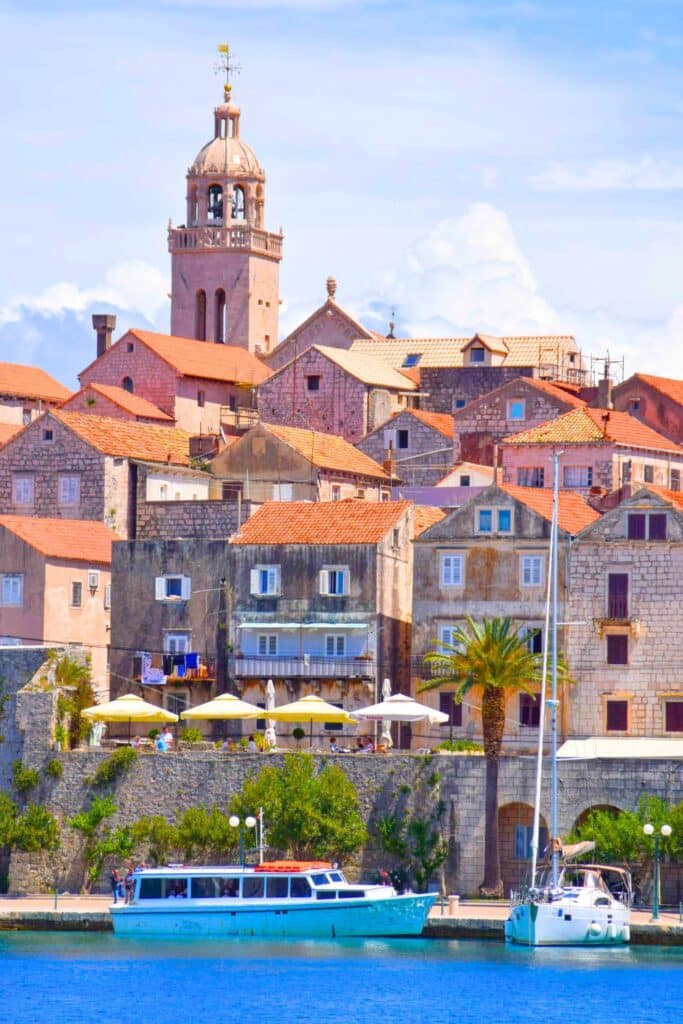Korcula walled Old Town Croatia