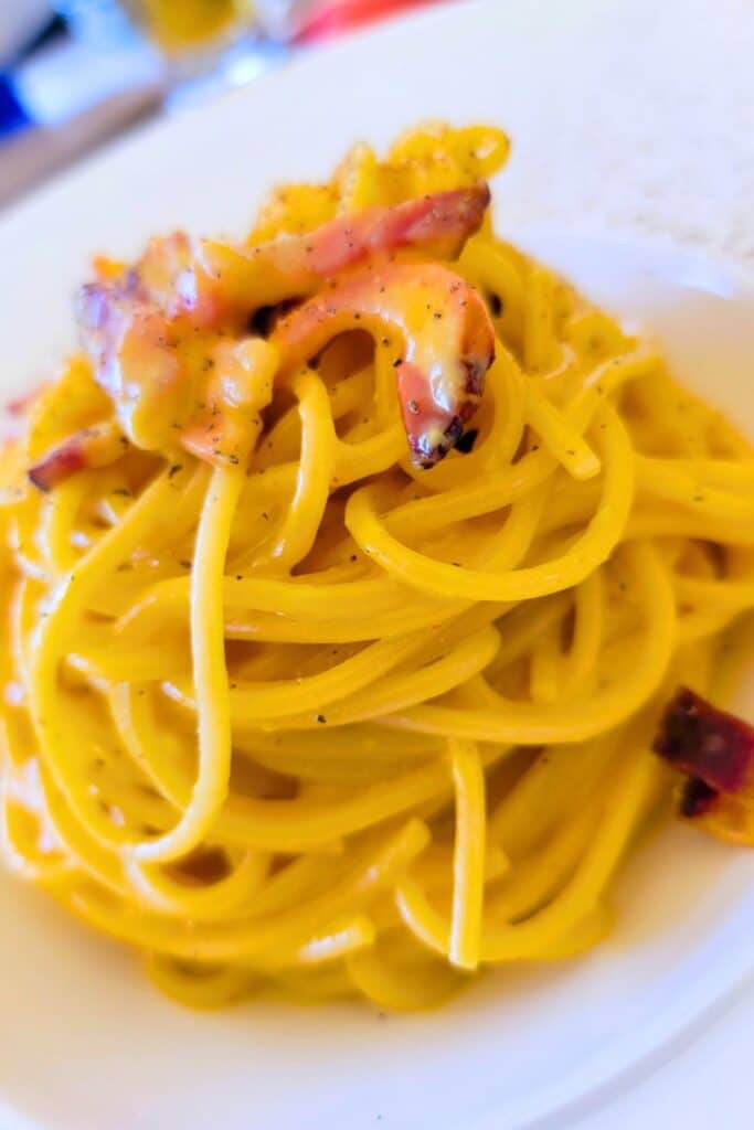 Lemon Carbonara Pasta Limone sul Garda Italy