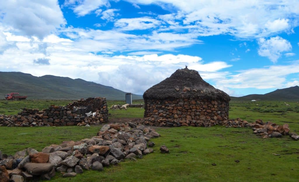 Lesotho people Basotho village