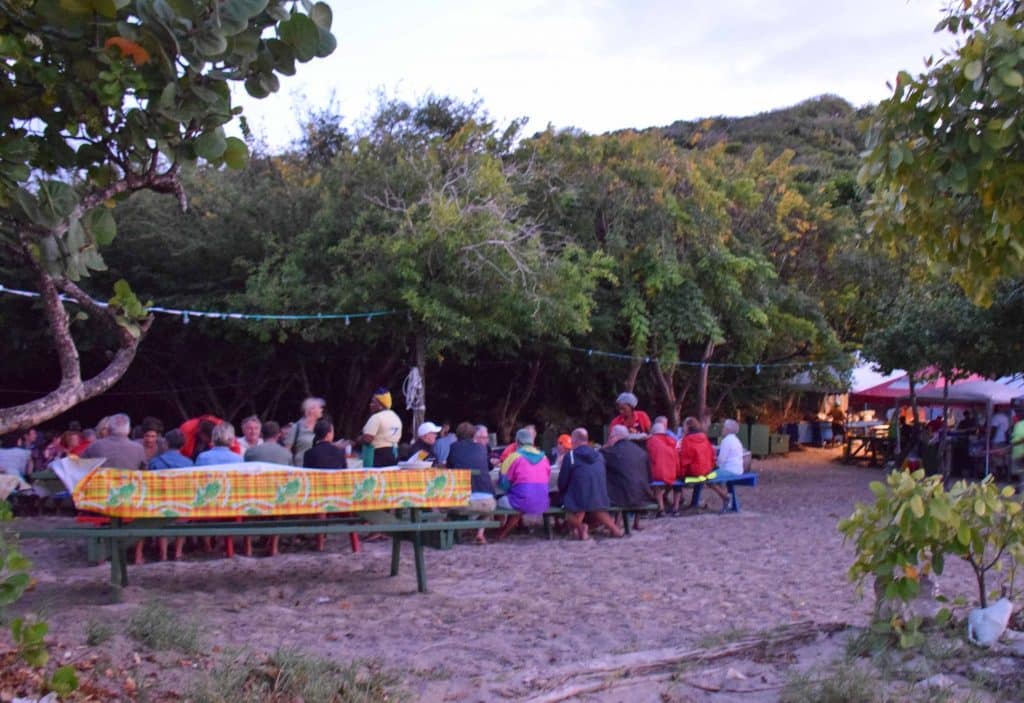 Lobster BBQ Tobago Cays Caribbean
