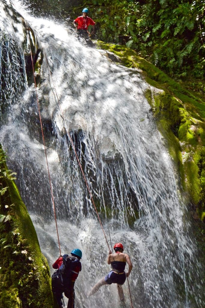 Mele Cascades waterfall Vanuatu rappelling