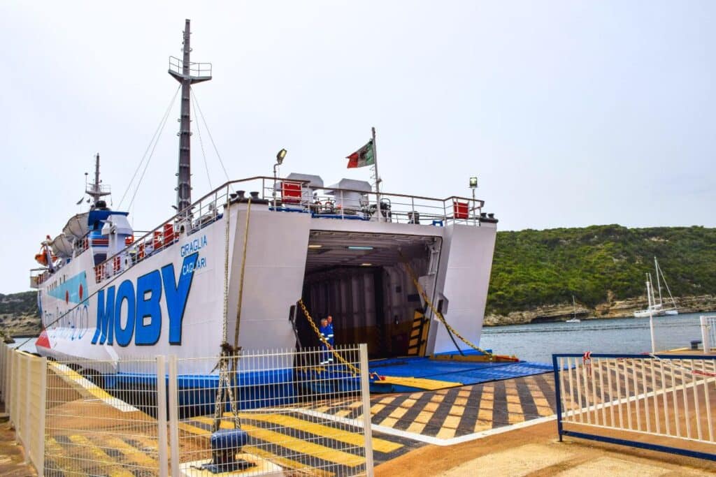 The Moby ferry from Sardinia to Corsica