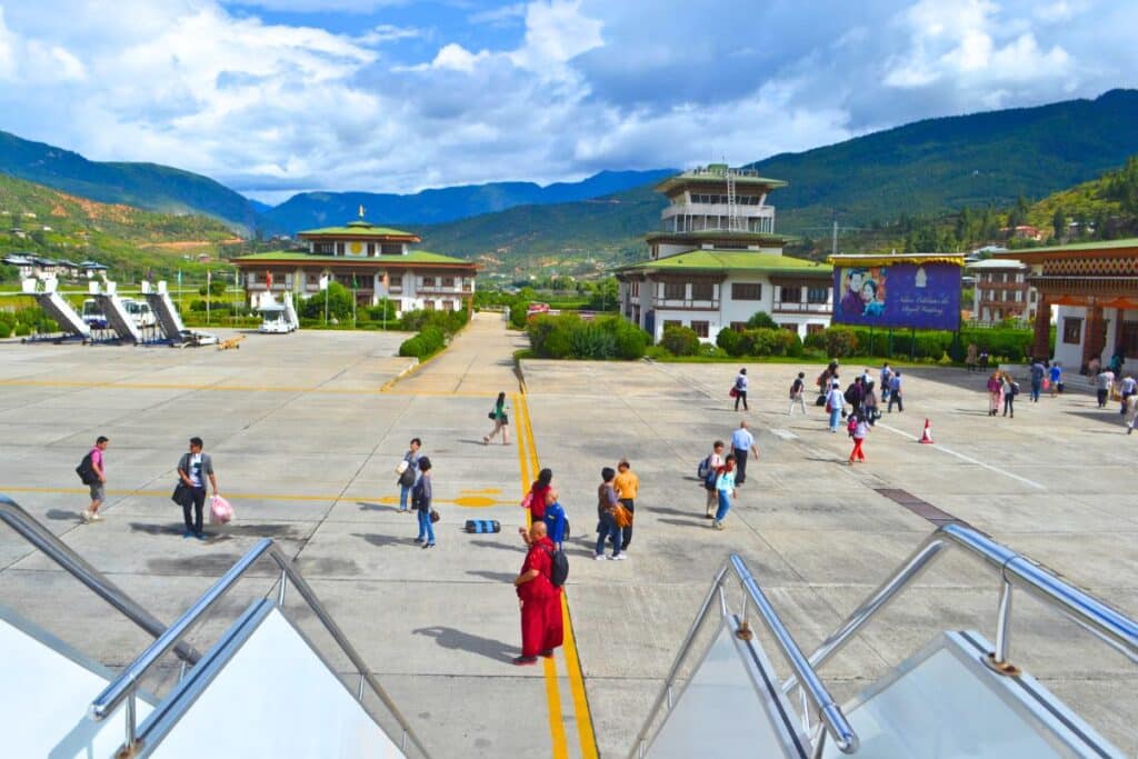 Paro Bhutan Airport Runway Himalayas