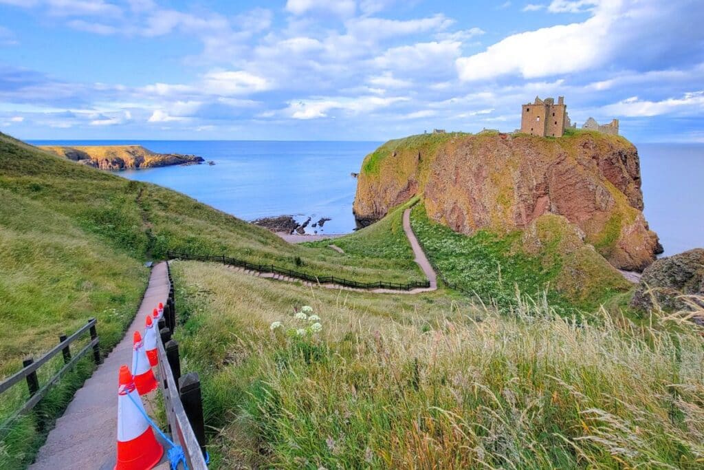 Path to Dunnottar Castle Scotland