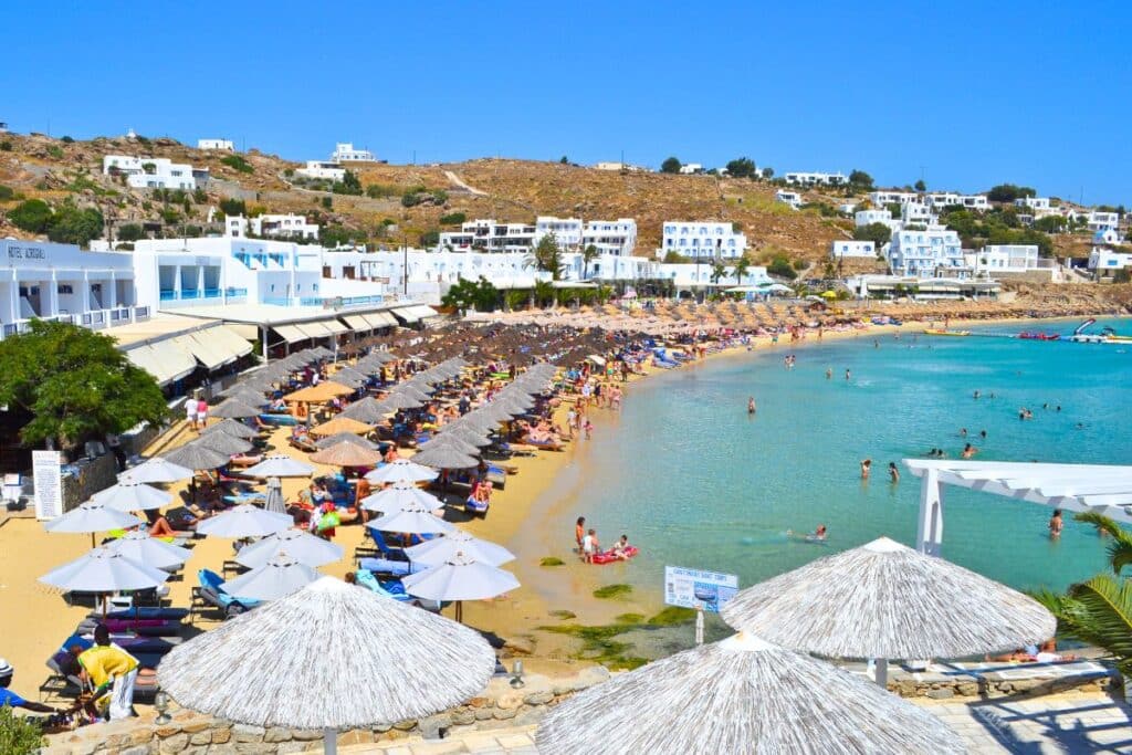 Platis Gialos Beach Mykonos Greece