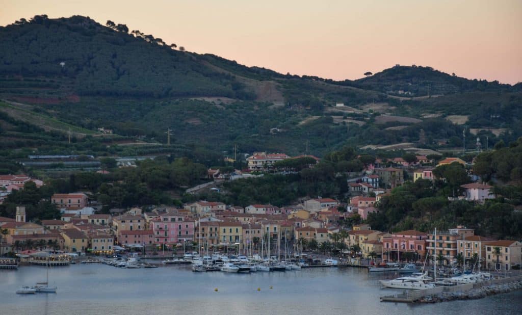 Porto Azzuro Sunset Elba Island Italy