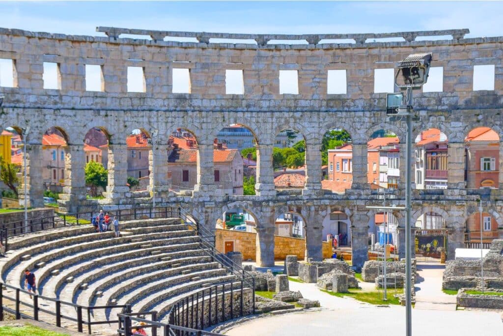 Inside the Pula Croatia arena