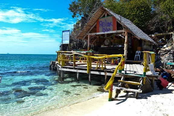 beach bar Koh Khai Nok Thailand