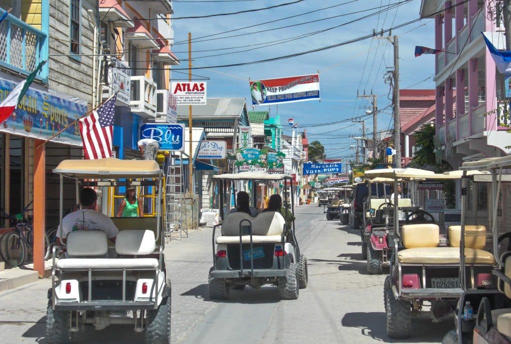 San Pedro Town Golf Carts Ambergris Caye Belize