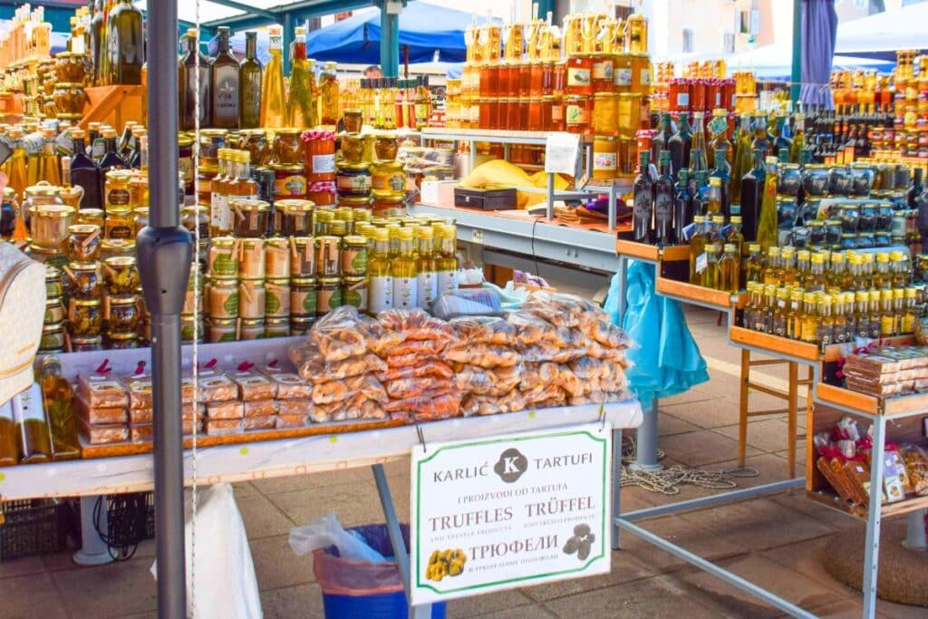 A variety of truffle products and oils available in Rovinj Croatia