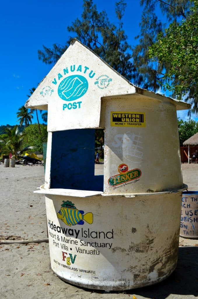 Vanuatu underwater post office Hideaway Island